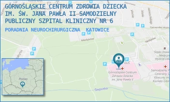 PORADNIA NEUROCHIRURGICZNA - GÓRNOŚLĄSKIE CENTRUM ZDROWIA DZIECKA IM. ŚW. JANA PAWŁA II SAMODZIELNY PUBLICZNY SZPITAL KLINICZNY NR 6 - UL. MEDYKÓW 16, KATOWICE